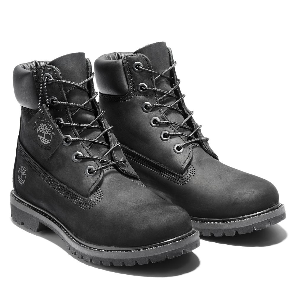 Botas 6-Inch Timberland Argentina Mujer - 6-Inch Premium Waterproof - Negras - ZVOMGF-469